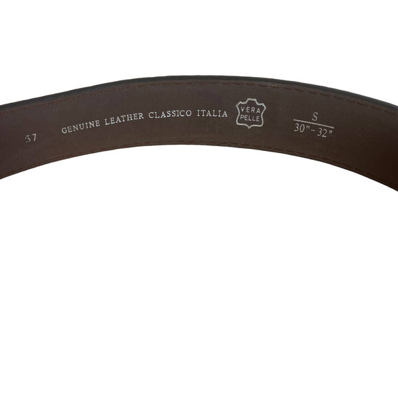 Unknown Leather Belt with Stone Decorated Belt Buckle SZ S - Picture 5 of 6